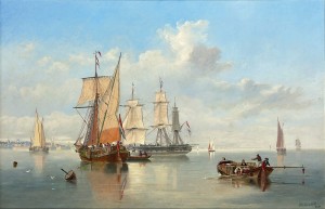 Shipping in a Flat Calm off the Dutch coast